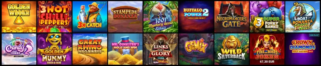 Voodoo Dreams Casino slot games lobby with popular online slots